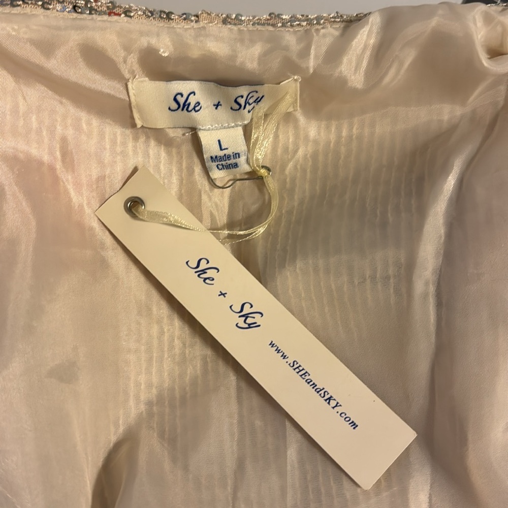 Sequin crossover romper / dress NWT - Picture 6 of 7